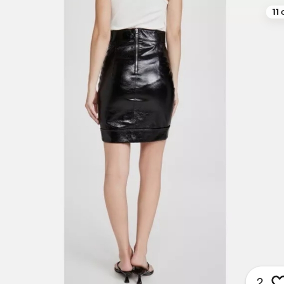 RTA PALOMA LAMBSKIN SKIRT - Picture 5 of 13
